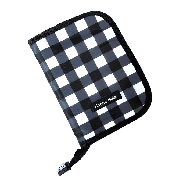 Hannafura Medicine Notebook Case, Medium, Gingham Black, Size M, gingham black