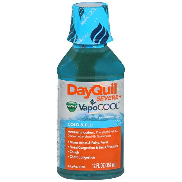 DAYQUIL SEVERE VAPOCOOL LIQUID 12OZ