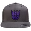 Transformers Officially Licensed Decepticon 3D Patch Premium Snapback Cap (Dark Grey), One Size