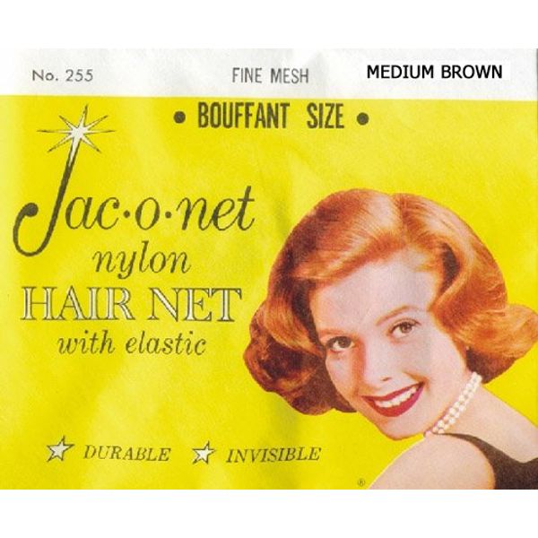 Hair Net Jac-O-Net Tiny Mesh Bouffant/Large Size, Medium Brown,1 Net Per Pack [Pack of 12]