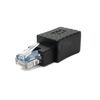 System-S LAN Adapter RJ45 Buchse zu Stecker Ethernetadapter Kabel in Schwarz