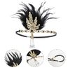 MIVAIUN 1920s Flapper Headpiece, 1920s Headband, Vintage Headband, Great Gatsby Costume Accessories for Women, 1920s Flapper Feather Headpiece, 20s Accessories for Costume Prom Wedding Party (1 Pcs)