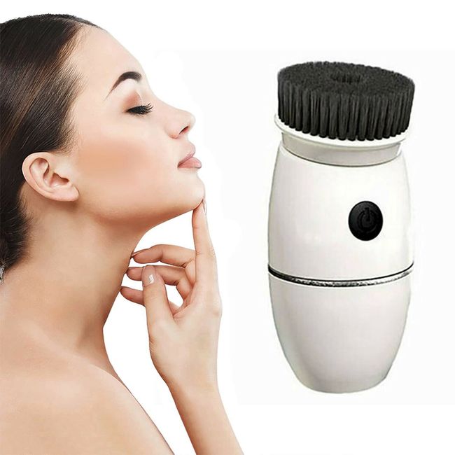 Facial Cleansing Spin Brush With Activated Charcoal Bristles  Active Glow.