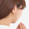 Spiral Pearl Earrings, K18, [Gift Wrapping already]