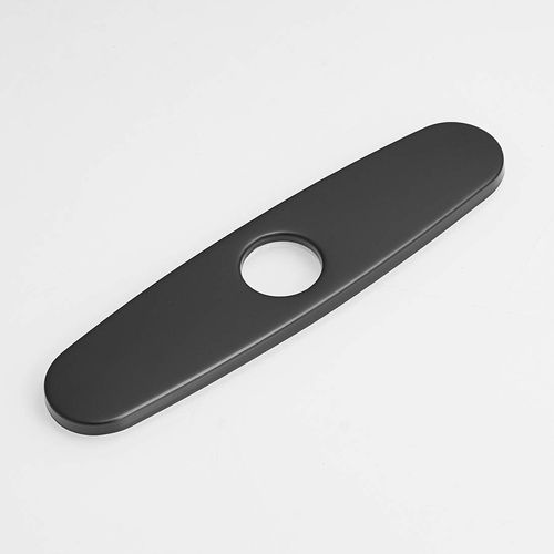 GIMILI 10 Inch Hole Cover Deck Plate Escutcheon for Kitchen Sink Faucet Single Hole Matte Black