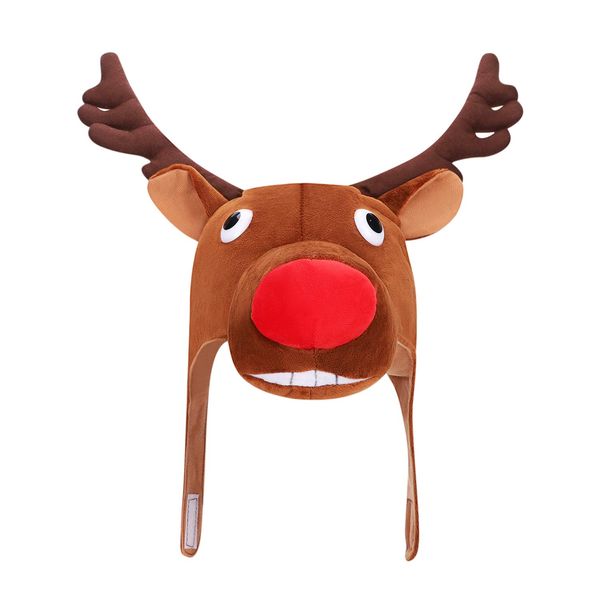 Funny Christmas Hat Headgear Novelty Christmas Reindeer Hat Decoration Hat Christmas Secret Santa Gift Thanksgiving/Xmas Fancy Dress Costume Hat Novelty Fancy Dress Party Hat Headwear for Adults Teens