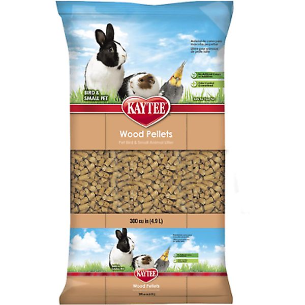 Kaytee Wood Pellets Pet Bird & Small Animal Litter , 4.9 Liter, 8 Pound Bag