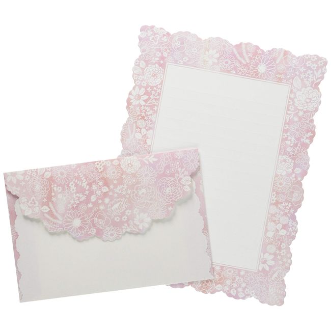 Wrap Letter Set Flower Lace Pink TL002