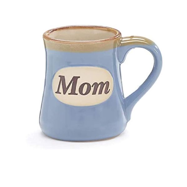 Mom Porcelain Blue Coffee Tea Mug Cup 18oz Gift Box Holds Childs Hands...Hearts