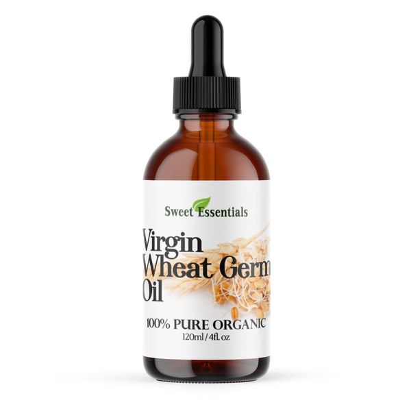 100% Organic Unrefined Wheat Germ Oil | Imported From Italy | 4oz Glass Bottle