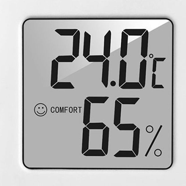 Compact LCD Digital Display Black Thermometer Temperature Sensor