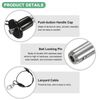 M METERXITY 2Pcs Ball Locking Pins 8mm Dia 25mm Usage Length Button Handle Quick Release Pin