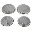 CookSpace 4 Piece Stainless Steel Round Pull On Hob Cover Protector Lid Set