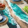 Zernblend 183x33cm Wave Summer Table Flag, Summer Table Runner, Table Runner, Table Runner