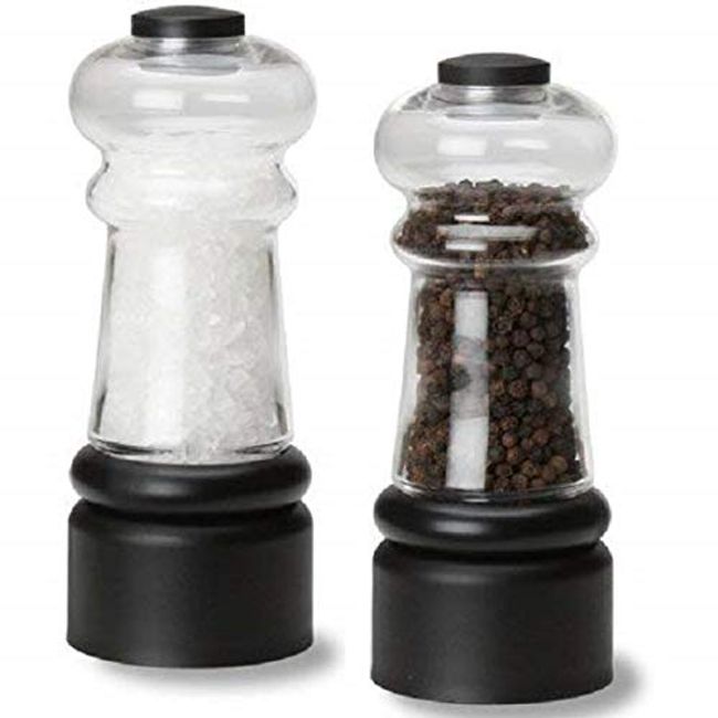 Olde Thompson YORK SALT AND PEPPER MILL Grinder Set Black