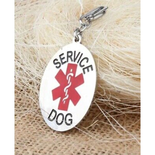 Emotional Support Animal Dog Cat Pet ID Tag Service Dog Tag & Patch