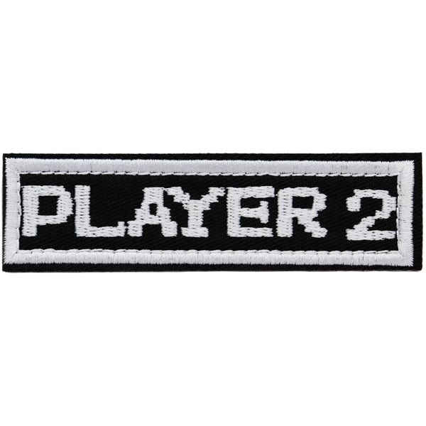 PLAYER 2 Patch (Player 2) Velcro (Velcro/Velcro) Detachable Game Style Funny Embroidery Patch