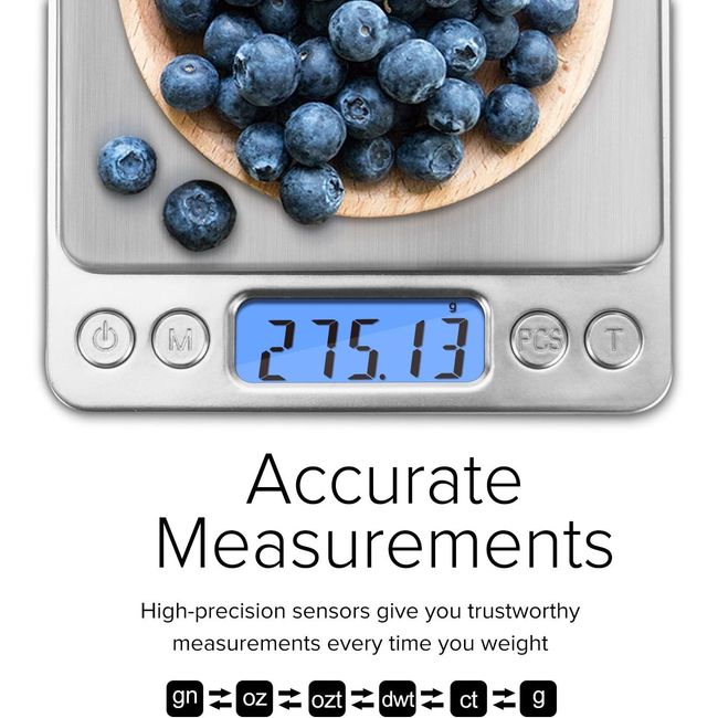 500g/0.01g High- Pocket Scale Accurate Kitchen Scale Jewelry Scale Mini Food Scale Electric Kitchen Scale Baking Scale, Size: 500g 0.01g
