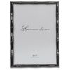 Lawrence Frames 5x7 Black Polished Metal Picture Frame with Bamboo Design