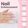 Modelones 8-in-1 Builder Nail Gel, 6 Colors Pink Builder Gel for Nails, Hard Gel Builder Nail Extension Gel Builder Gel in a Bottle for Nail Starter