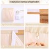 Tulle Table Skirt for Rectangle 2 Layer 14FT LED Tutu Champagne Fluffy Tablec...