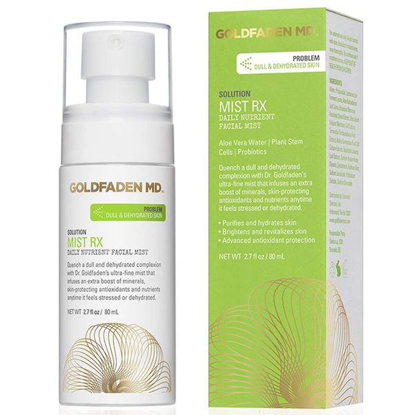 GOLDFADEN MD Mist RX | Daily Nutrient Face Mist | w/Aloe Vera Water, Plant Stem Cells & Antioxidants | Delivers Hydration & Revitalizes | Nourishing Makeup Setting Spray | 2.0 fl oz / 80 mL