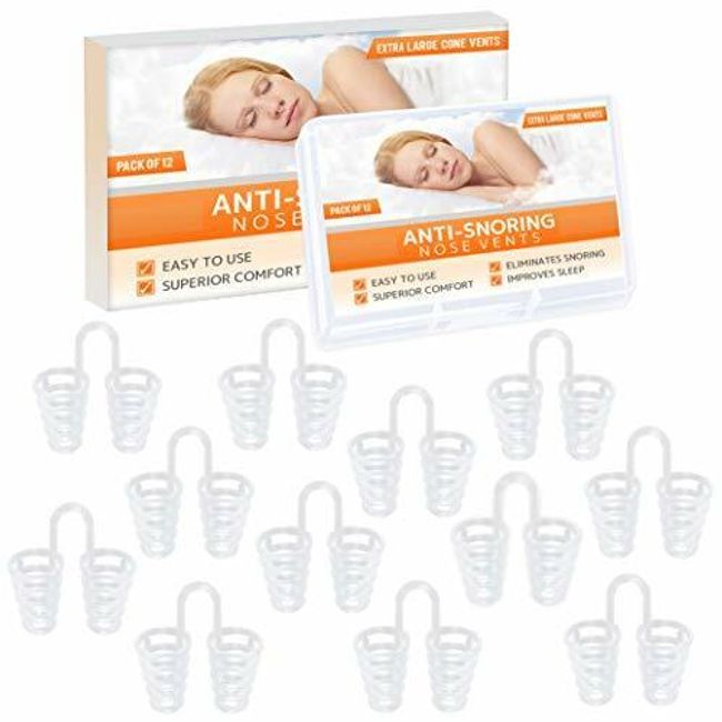 Nose Relief Nasal Dilator - (Pack of 12 Extra Large Size) Hard Silicone Vents