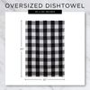 DII Gingham Check Kitchen Collection, Gray, Dishtowel Set