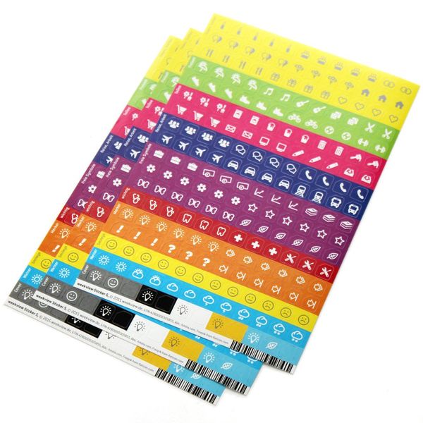 weekview Sticker S, 3 x 216 Organizer-Aufkleber - 7 mm