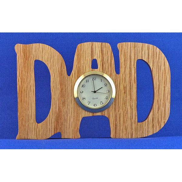 Dad Mini Clock - Hand cut w/ choice of insert