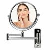 Ovente Wall Mounted Vanity Makeup Mirror 7" with 10X & 7X Magnification MNLFW70