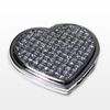 Personalised Diamante Heart Compact Mirror by Pmc - Personalised Compact Mirrors