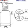 4 Pack Medium Base E26 to E39 Mogul Socket Adapter Standard E26 Screw to E39 Lam