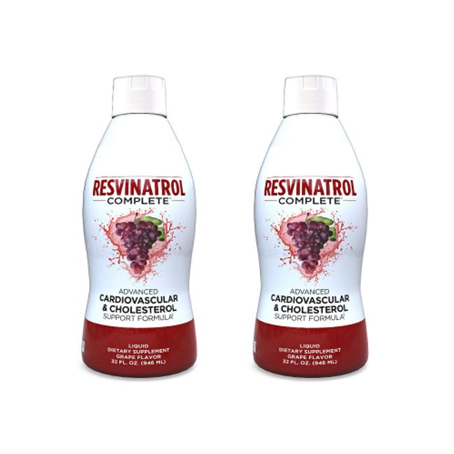 [Overseas]Resvinatrol Complete Liquid Resveratrol Resveratrol Complete Liquid Resveratrol, 2 Packs, 946ml