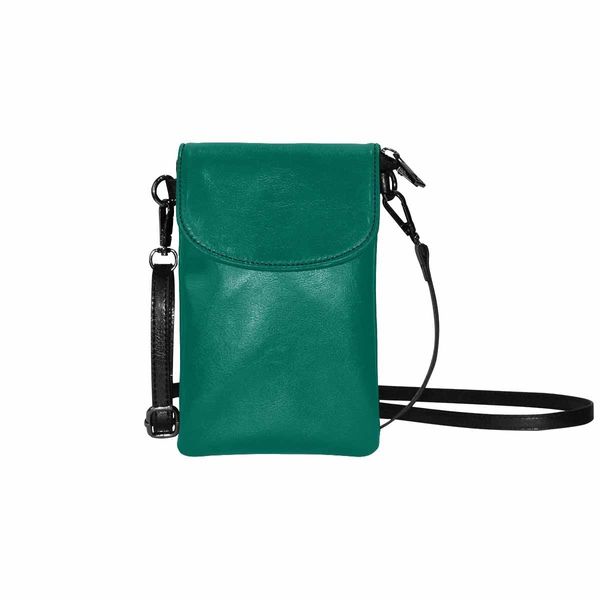 Womens Crossbody Bag - Teal Green Small Cell Phone Purse - One Size