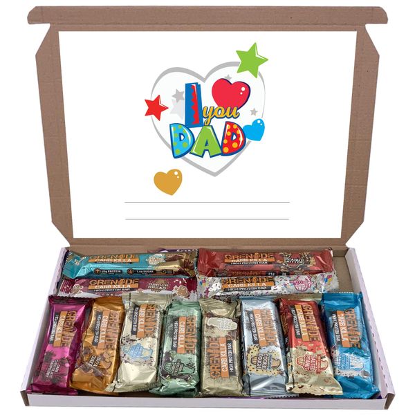 Grenade Carb Killa 12x60g High Protein Bars Bar Gift Hamper Box Mixed 12 Flavours (I Love You Dad)