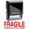 FRAGILE HANDLE WITH CARE Office Stock Self-Inking Rubber Stamp