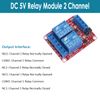 AEDIKO 2pcs DC 5V Relay Module 2 Channel Relay Switch with Optocoupler Isolation High/Low Level Trigger