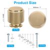 PATIKIL 1 Inch Dia. Cabinet Knobs, 10pcs Knurled Drawer Round Pulls Handle Solid Hardware for Dresser Wardrobe Kitchen Cupboard, Bronze