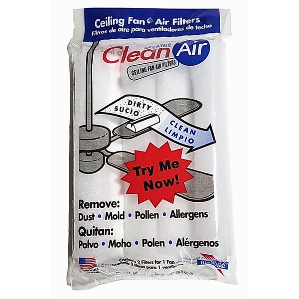 Ceiling Fan Air Dust 2 Filter pack Remove Airborne Pollen Allergens Pet Hair +