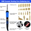 90W Digital Soldering Iron Heat Set Insert Tool,130PCS Threaded Inserts Nut,8PCS Heat Set Insert Tips,9PCS Pyrography Burning Tips Heat Set Insert Tool 3D Printing Tool for Inserts 3D Printing