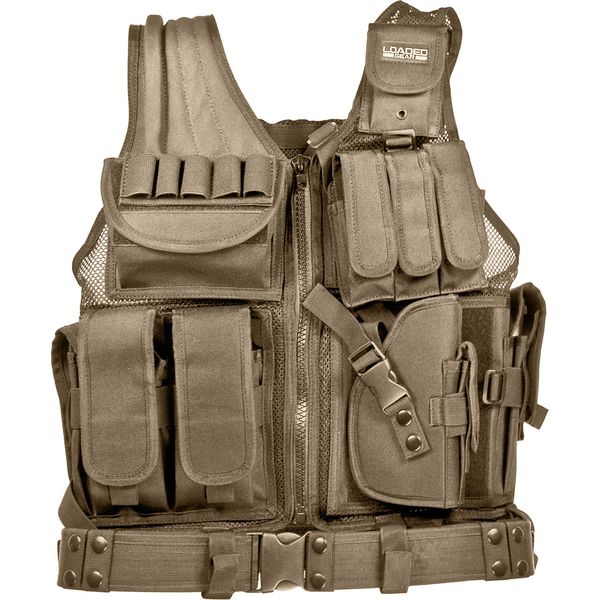 Barska Loaded Gear VX-200 Right Hand Tactical Vest, Tan