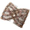 Double Comb Twin Comb Brown Beads & Ball Roll Comb