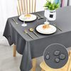DWCN Wipe Clean Tablecloth Wipeable Tablecloths Grey Table Cloth Waterproof Tablecloth Table Cloths Rectangle 140x200cm(55x79in) Polyester