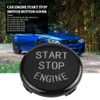 Car Engine Start Stop Switch Button Cover for E Chassis 3 series E90 E91 E92 E93 5 series E60 2004-2009 X1 E84 X3 E83 X5 E70X6 E71X6 E72(Black) start stop button