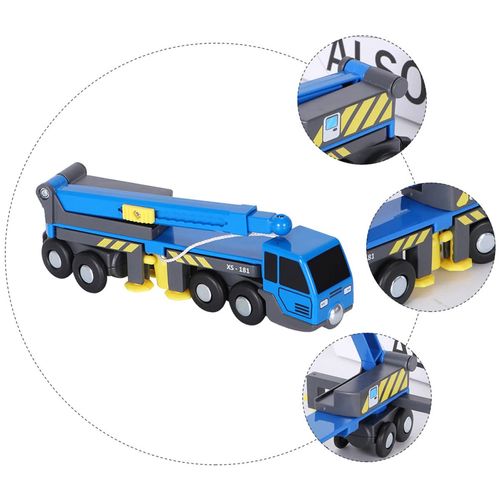TOYANDONA Crane Model Engineering Car 2pcs Engineering Vehicle Mini Toys Truck Toys Woody Toy Engineering Car Toy Telescopic Crane Lifter Truck Model Crane Model Train Crane Truck Plastic