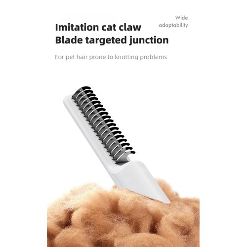 Scirove Pet Grooming Comb，Thinning & Detangling Brush with Cat-Claw Inspired Blades - Safe Dematting Tool for Long-Haired Cats/Dogs, Ergonomic Grip, Summer Cooling Solution