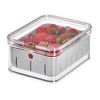 iDesign, Stackable Refrigerator and Pantry Berry Crisp Bin, Clear and Gray
