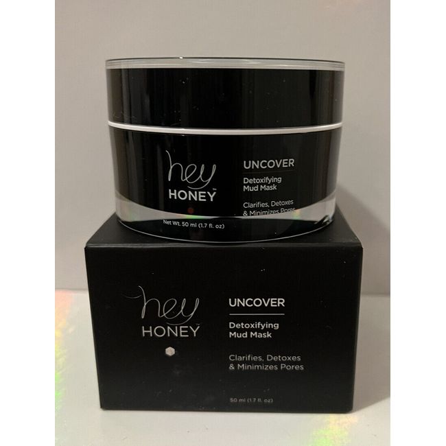 Hey Honey Uncover Detoxifying Mud Mask 1.7 fl Oz / 50 ml NWB