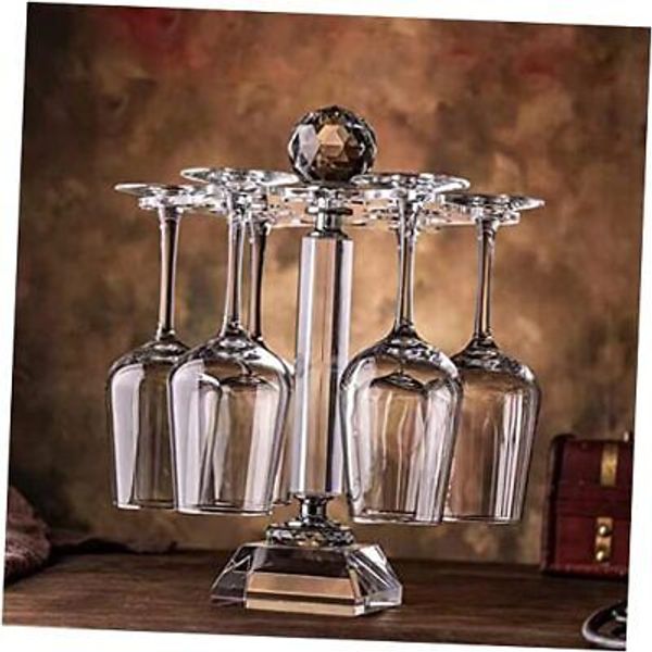 Mylifestyle Elegant Desktop Crystal Glass Stemware Rack/Rotate 8 Wine Glass